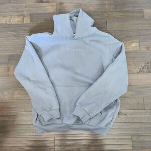 Comfort Embroidered Pullover Hoodie - Dusty Blue